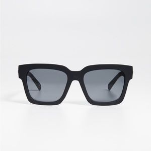 Le Specs Weekend Riot Polarized Sunglasses Black Rubber/Smoke Mono